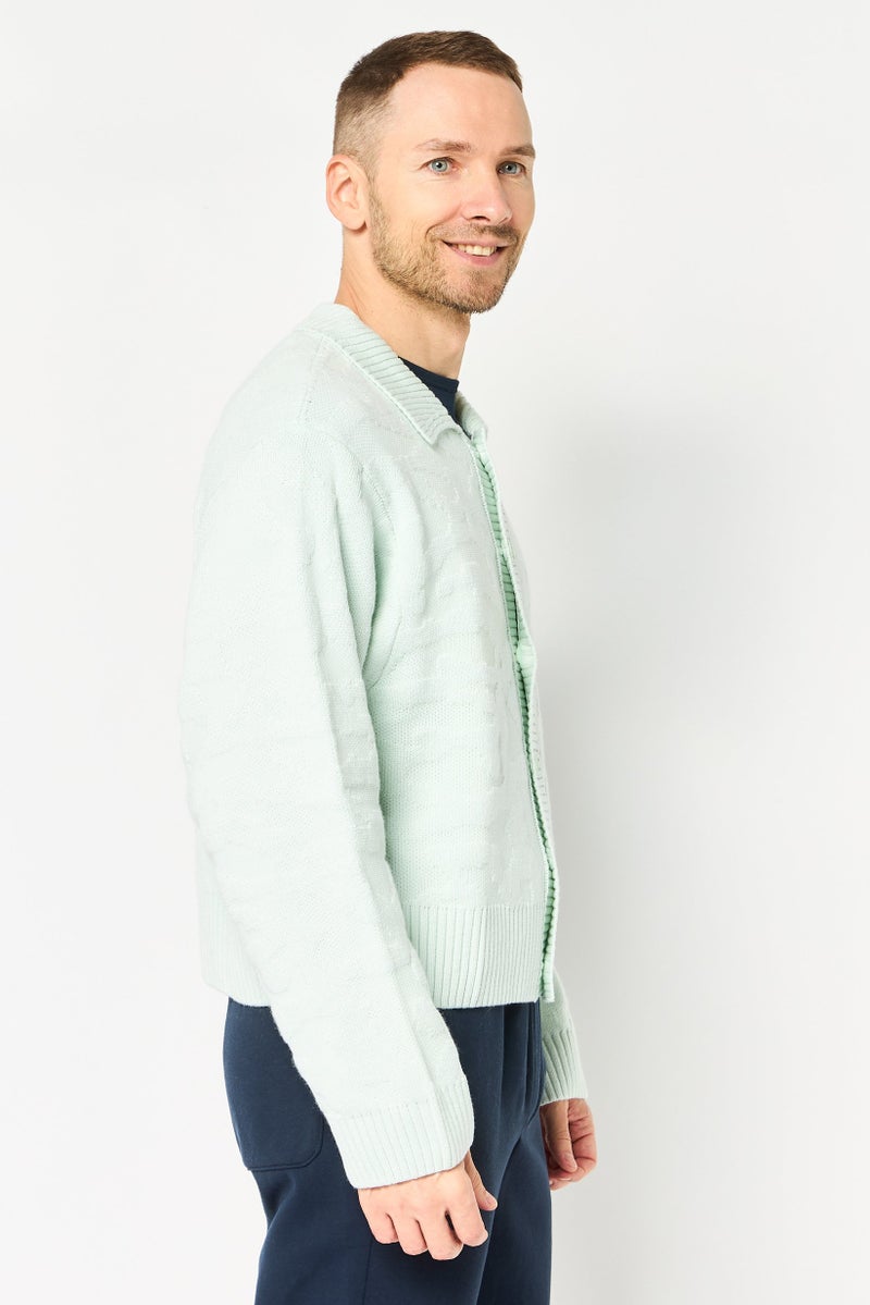 Air Jordan X J Balvin Men Sportswear Fit Long Sleeve Outdoor Cardigan, Sage Green - Image 3